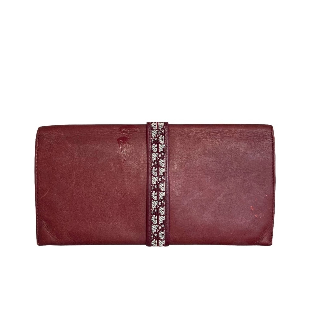 Dior vintage burgandy leather wallet - Picture 4 of 14